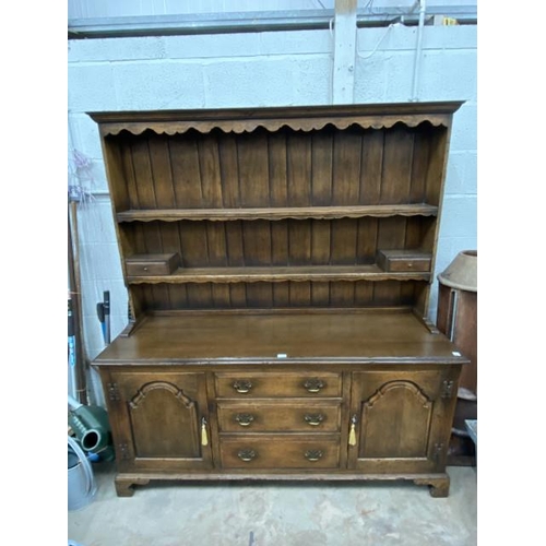 131 - 18th century style oak dresser 185H 168W 51D