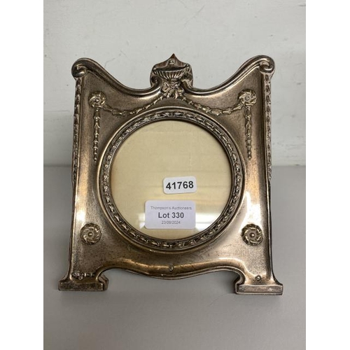 330 - Silver Levi & Salaman, Birmingham 1863 picture frame 15.5x18cm