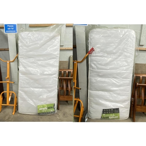 4 - 2x Jay-Be ‘Simply Kids’ anti-allergy sprung mattresses (new) 3ft