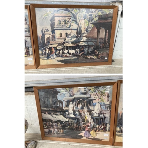 404 - Two framed 20th century Indian watercolours signed by G.D. Thyaga Raj 67X53cm