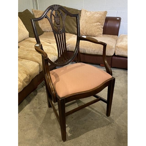 42 - 19th century mahogany desk chair 58W