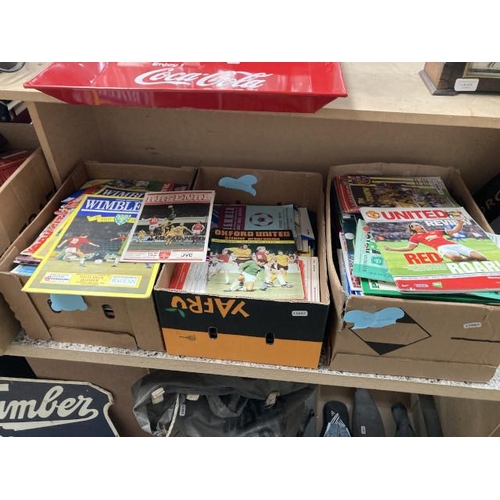 445 - 3 good boxes of football programmes inc. 1960's, 70's, 80's, 90's & some onwards