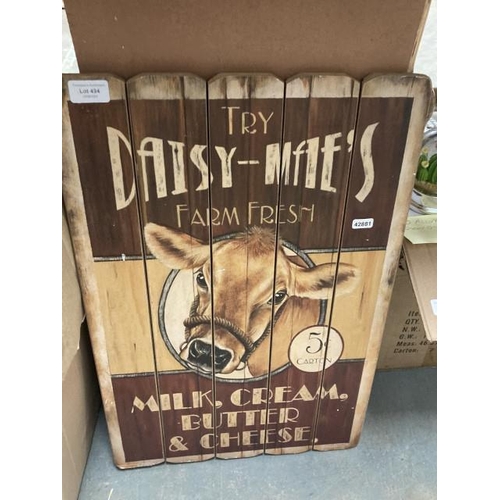 494 - Reproduction wooden 'Daisy-Mae's' sign 40x60cm