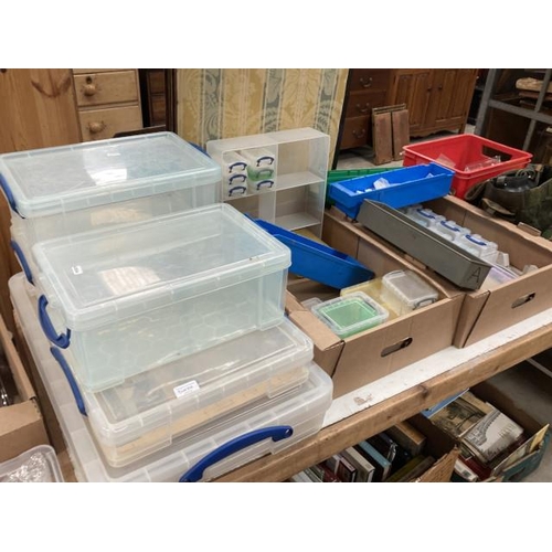 515 - Quantity of 'Really Useful Boxes' storage boxes (new and used) of various sizes etc