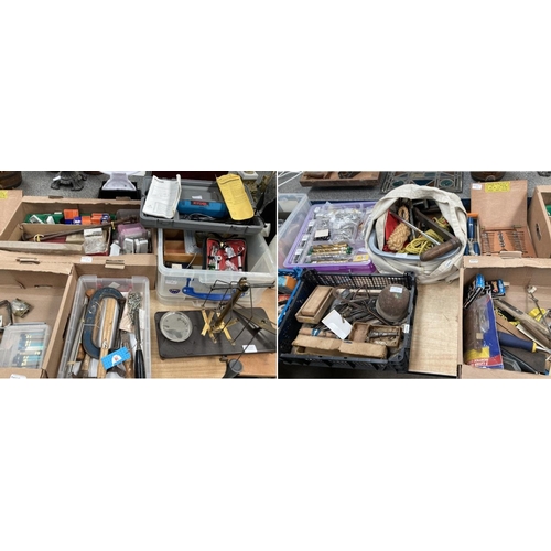 519 - Good selection of workshop tools and accessories including cased Ryobi DC500 detail carver with leaf... 