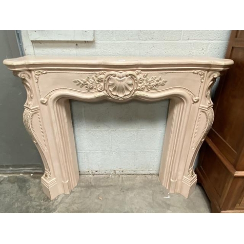 76 - 18th century style resin fire surround 110H 136W 29D (as found)