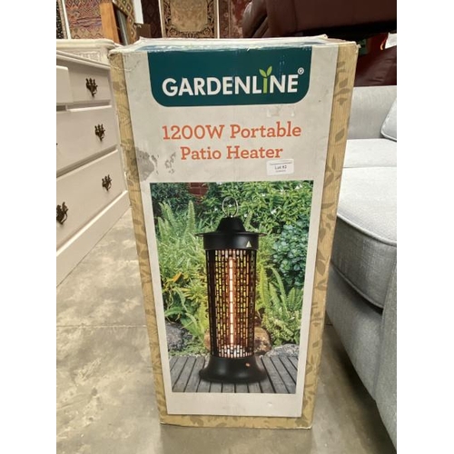 82 - Gardenline 1200W portable patio heater (new)