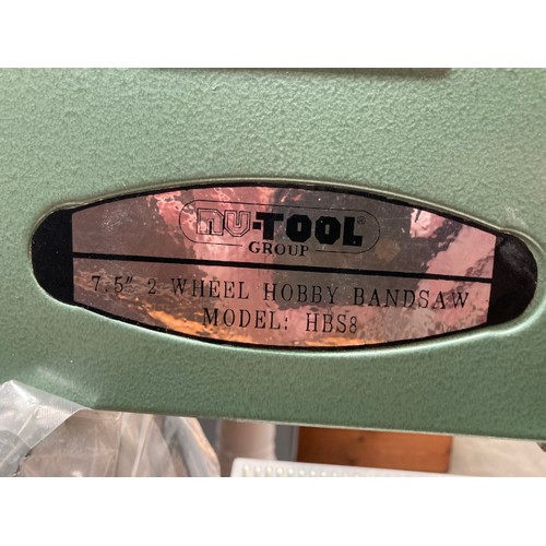 16 - Nu-Tool 7.5” 2 wheel hobby bandsaw model HBS8