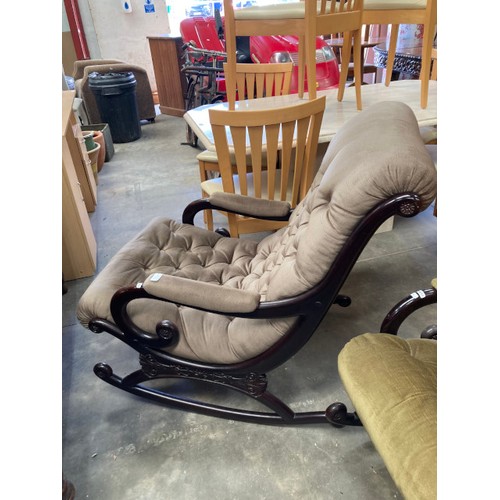 171 - 2 button back Chesterfield style rocking chairs 65W