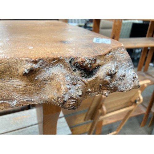 145 - Elm live edge coffee table 52H 103W 46D