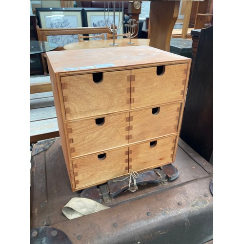 158 - Assorted storage boxes including Ericsson LM, Vintage accounts/records cabinet (in various sizes), p... 