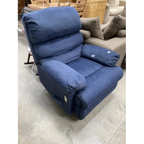 121 - Stratolounger massage chair upholstered in blue