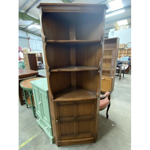 164 - Ercol elm corner cupboard 184H 75W 40D