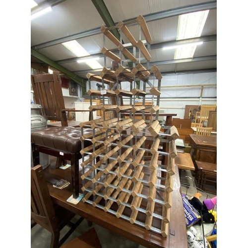 175 - 3 pine wine bottle racks (4, 12 & 36 bottle)