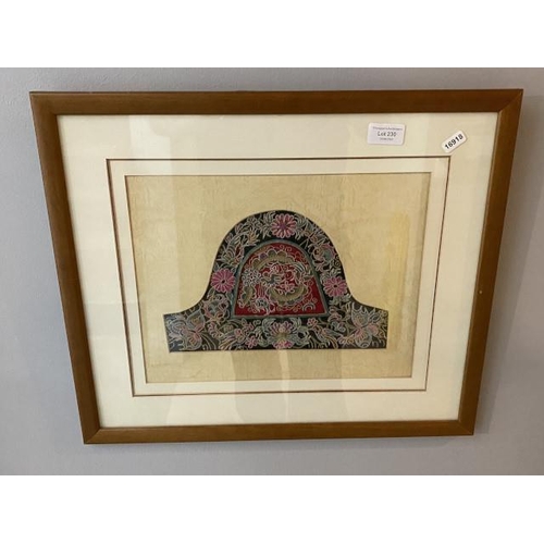 230 - Framed antique Chinese silk embroidery 50x43cm