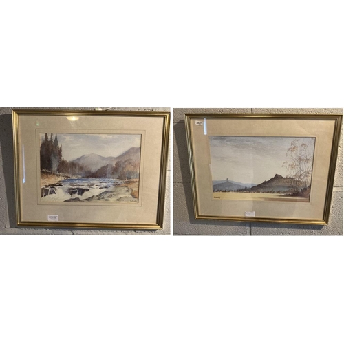 233 - 2 framed Scottish Highlands watercolours by William Mcanally 52 x 40cm