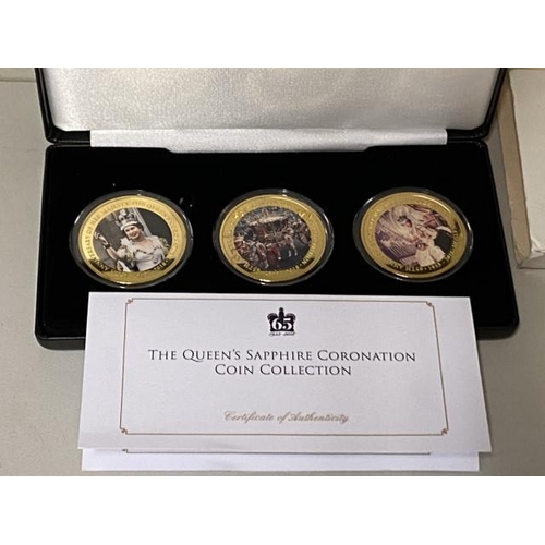 252 - Jubilee Mint - The Queens's Sapphire Coronation Coin Collection with certificate of authenticity