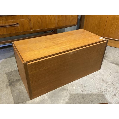 31 - Mid century teak blanket box 37H 82W 37D