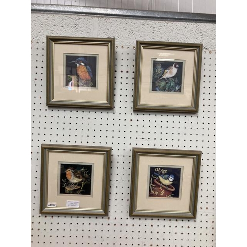 316 - 4 framed prints from the original paintings by E Garnett-Orme, Follifoot, Harrogate 'Robin', 'Blue T... 