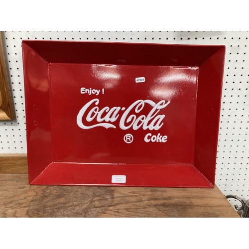 317 - Reproduction metal 'Coca Cola' serving tray 50x37cm