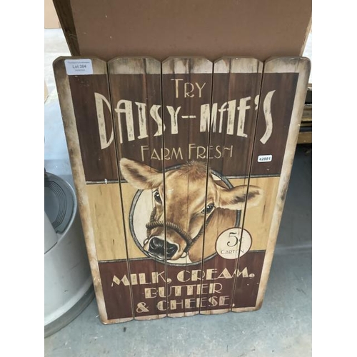 384 - Reproduction wooden 'Daisy-Mae's' sign 40x60cm