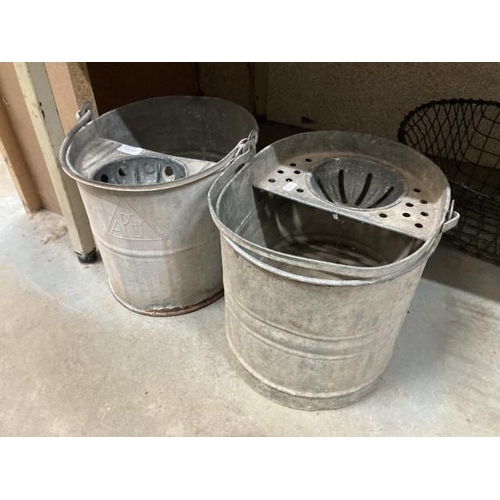 393 - 2 galvanised buckets