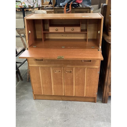 410 - Mid century Nathan teak bureau 107H 84W 43D