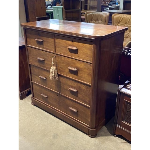 48 - Victorian mahogany 2 over 3 chest of drawers 109H 107W 66D