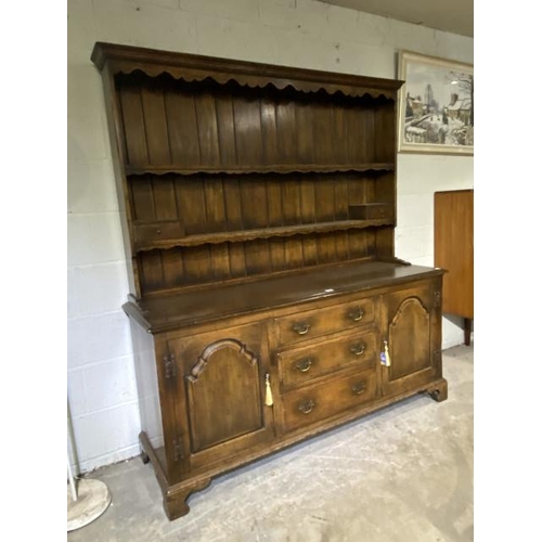 56 - 18th century style oak dresser 185H 168W 51D