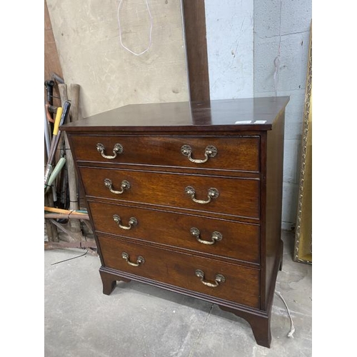 9 - George lll style four drawer chest 77H 72W 44D