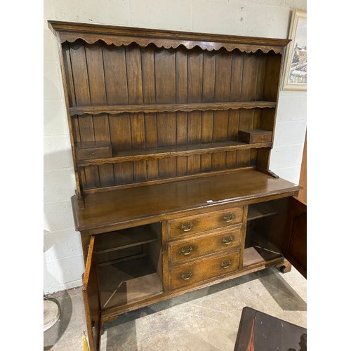 56 - 18th century style oak dresser 185H 168W 51D