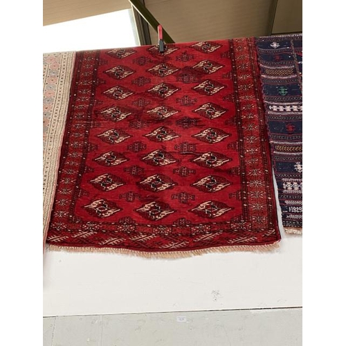 162 - Red ground Persian rug 145 x 100cm