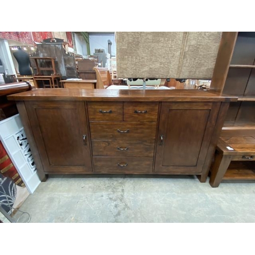 192 - Brison oak 2 door/4 drawer sideboard 92H 180W 45D