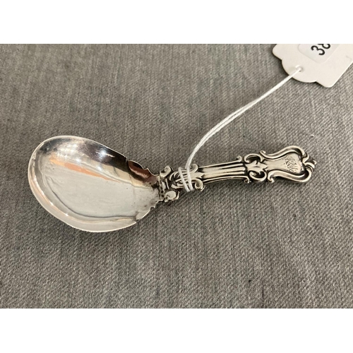 328 - George Unite early Victorian silver caddy spoon