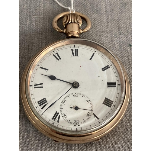 343 - Dennison Watch Case Co Ltd gold tone pocket watch