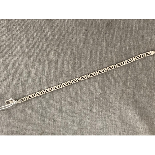 353 - Greek key 925 silver bracelet (17cm)