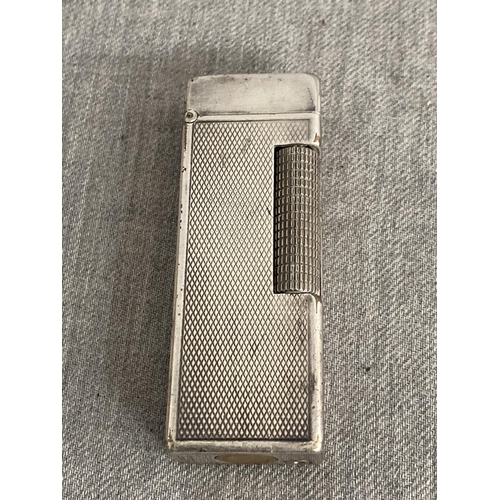 365 - Dunhill London 'Rollagas' silver plated lighter