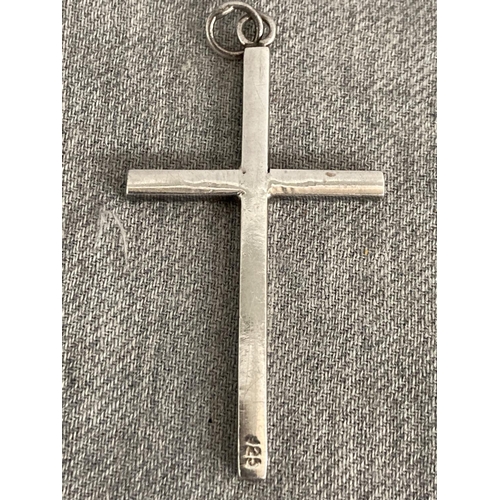 372 - 925 silver crucifix pendant 3x5cm