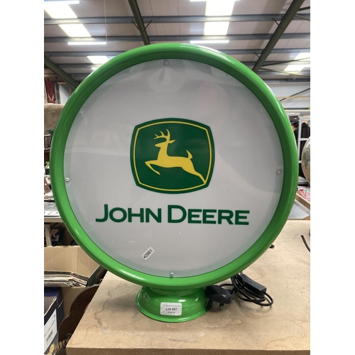 467 - John Deere light up advertising sign NEW 42W 46H