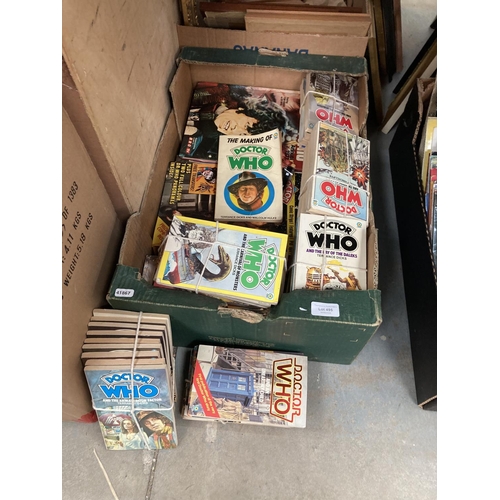 495 - Collection of Dr Who memorabilia including paperbacks Dr Who & the Armageddon Factor, Dr Who & The S... 