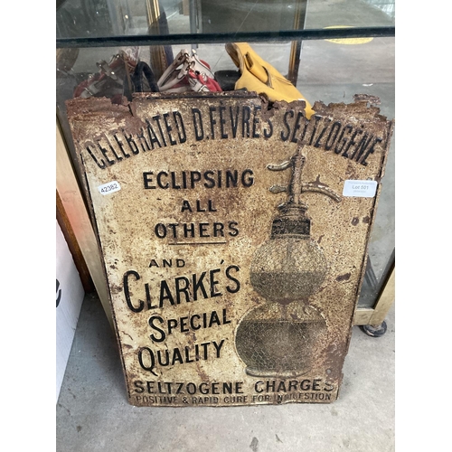 501 - Vintage metal sign 