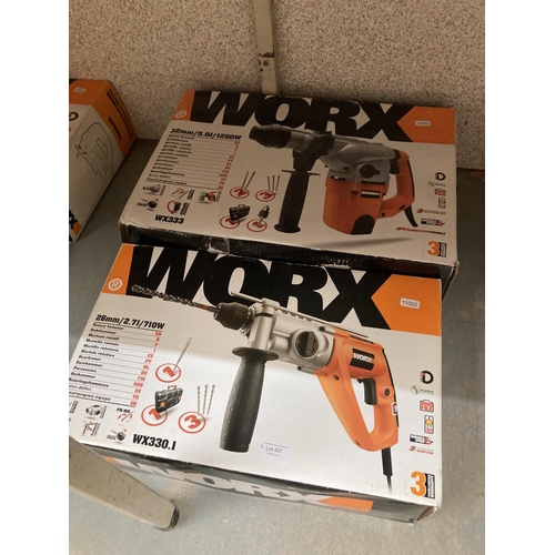 507 - Worx Power Tools - WX333 1250W rotary hammer (new)
Worx Power Tools - WX330.1 710W rotary hammer (ne... 