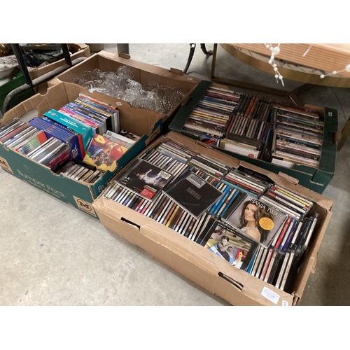 546 - 12 boxes of assorted collectables including cut and pressed glass, wine glasses, part tea sets inclu... 