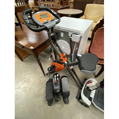 57 - Songmics exercise bike and Orbitrex MX seated exercise steps