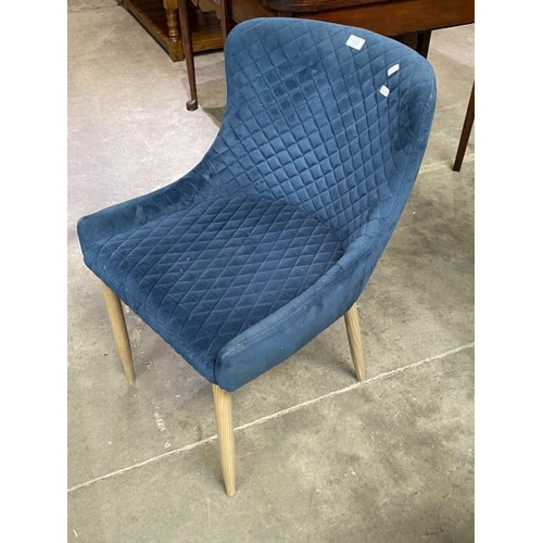 61 - Teal velvet bedroom chair 52W