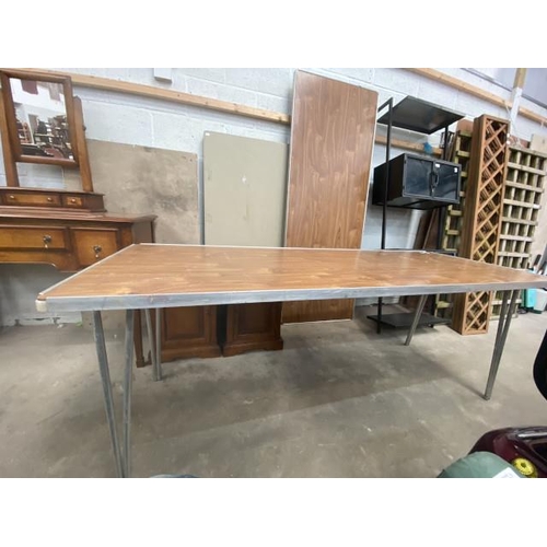 8 - 2 folding trestle tables 71H 183W 69D