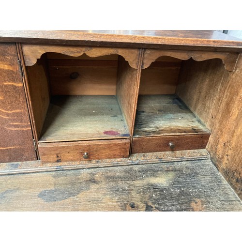 130 - 18th century oak bureau 108H 99W 30D