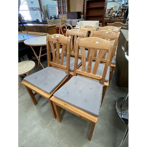 100 - 6 pine dining chairs 45W