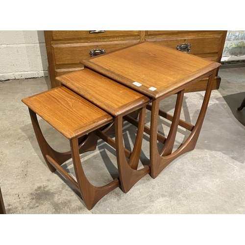 115 - Mid century nest of 3 G Plan teak tables 50H 50W 50D (Please see additional photos)