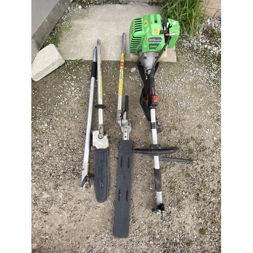 13 - Flora Best FBK 4 A1 petrol grass trimmer with BK 4 A1-1 long reach hedge trimmer and BK 4 A1-2 pole ... 